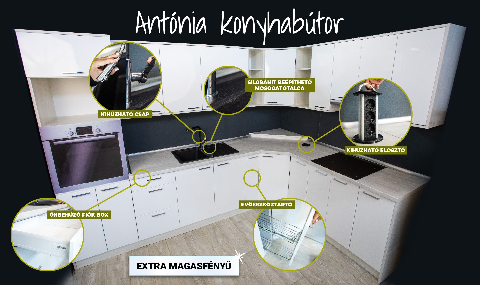 Corvus Bútorbolt Berettyóújfalu - Antónia konyhabútor kompletten